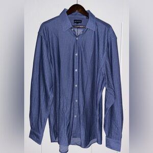Jack Maverick Flex Button Down 4-Way Stretch Striped Shirt Men XXL NEW‎ Office